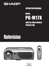 Sharp Notevision PG-M17X Operation Manual