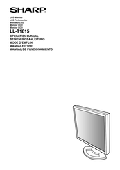 Sharp LL-T1815 Operation Manual