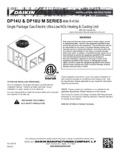 Daikin DP16U M Series Installation Instructions Manual