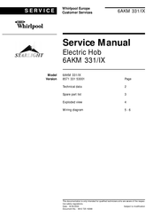 Whirlpool 6AKM 331/IX Service Manual