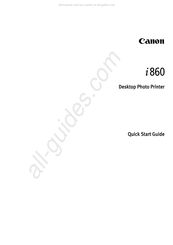 Canon i860 Series Quick Start Manual