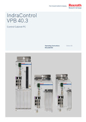 Bosch Rexroth IndraControl VPB 40.3 Operating Instructions Manual