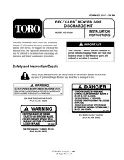 Toro RECYCLER 59291 Installation Instructions Manual