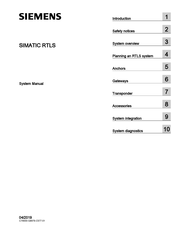 Siemens SIMATIC RTLS4030A System Manual