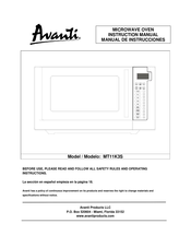 Avanti MT11K3S Instruction Manual