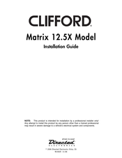 Clifford Matrix 12.5x Installation Manual