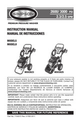 Simpson MSV3025 Instruction Manual