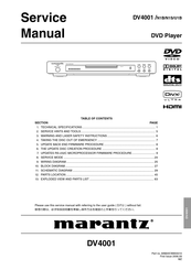 Marantz DV4001/N1B Service Manual