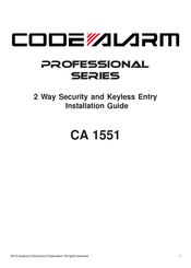 Code Alarm CA 1551 Installation Manual