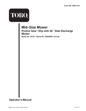 Toro 30197 Operator's Manual