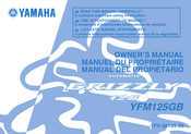 Yamaha GRIZZLY 125 YFM125GB Owner's Manual
