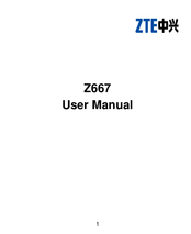 Zte Z667 User Manual