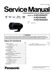 Panasonic H-RS100400PP Service Manual