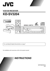 JVC KD-SV3204 Instructions Manual