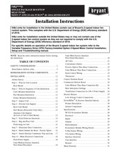 Bryant 548J*24 Series Installation Instructions Manual
