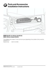 BMW 84 61 0 143 953 Parts And Accessories Installation Instructions