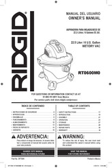RIDGID RT0600M0 Owner's Manual