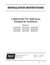 Bard Q48A4DB Installation Instructions Manual