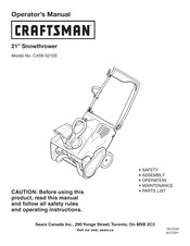 Craftsman C459-52100 Operator's Manual