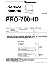 Pioneer PRO-700HD Service Manual