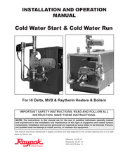 Rheem Raypak Delta Limited WH3-499B Installation And Operation Manual