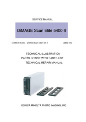 Konica Minolta DiMAGE Scan Elite 5400 II Technical/Repair Manual