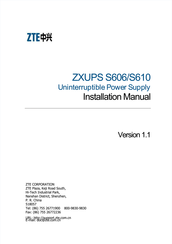 Zte S610 Installation Manual