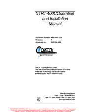 Comtech Ef Data XTRT-400C Operation And Installation Manual
