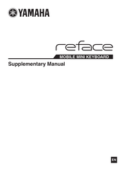 Yamaha reface Supplementary Manual