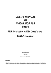 Nvidia MCP 78S User Manual