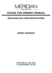 Meridian M2006 Series Owner's Manual