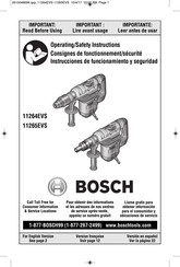 Bosch 11265EVS Operating/Safety Instructions Manual