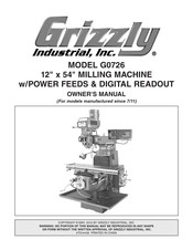 Grizzly G0726 Owner's Manual