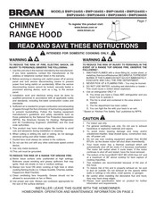 Broan BWP1244SS Instructions Manual