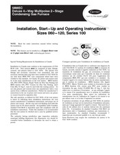 Carrier 58MEC Installation, Start-Up, And Operating Instructions Manual