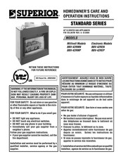 Superior STANDARD SERIES and Care And Operation Instructions Manual