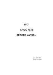 Ricoh Aficio FX10 Service Manual