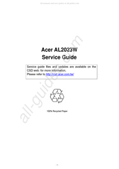 Acer AL2023W Service Manual