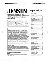 Jensen CD511K Operation