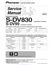 Pioneer S-DV830SW Service Manual