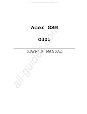 Acer G301 User Manual