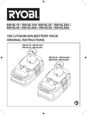 Ryobi RB18L50 Original Instructions Manual