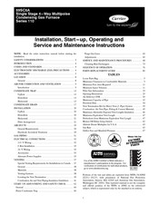 Carrier 110 Series Installation, Start-Up, Operating And Service And Maintenance Instructions