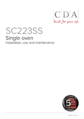 Cda SC223SS Installation, Use And Maintenance Manual