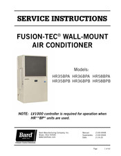 Bard FUSION-TEC HR35BPA Service Instructions Manual