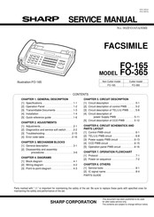 Sharp FO-165 Service Manual