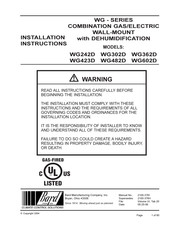 Bard WG Series Installation Instructions Manual