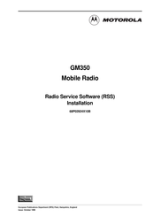 Motorola GM350 Quick Start Manual