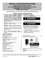 International comfort products R9MSB0801716 Installation Instructions Manual