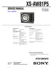 Sony XS-AW81P5 Service Manual